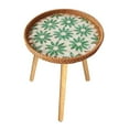 thumbnail image 1 of Rongfmy End Table Open Design Tea Table with Shell Inlays Multifunctional NightStand for 50cm, 1 of 9