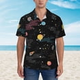 thumbnail image 4 of Lsque Galaxy pattern Hawaiian Shirt for Men, Unisex Summer Beach Casual Short Sleeve Button Down Shirts-X-Large, 4 of 9