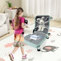 18" Kids Ride-On Suitcase Children's Luggage Case Rolling Luggage With Lock