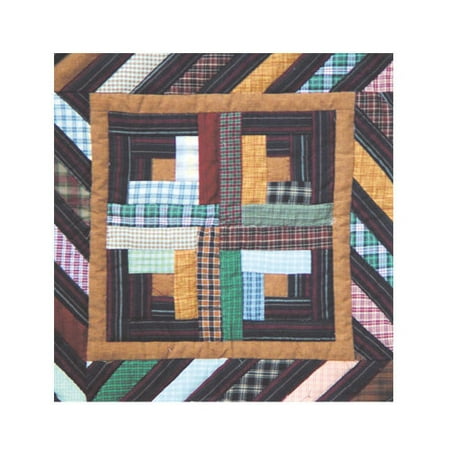 Patch Magic Dusty Diamond Log Cabin Cotton Throw Pillow