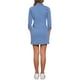 thumbnail image 3 of Vestido de mezclilla para mujer Inspire Chic, con mangas 3/4, botones, mini vestido de camisa de mezclilla, talla XL, azul cielo, 3 of 6