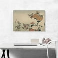 thumbnail image 2 of ARTCANVAS Sparrows and Chrysanthemums 1825 Canvas Art Print by Katsushika Hokusai - Size: 26" x 18" (1.50" Deep), 2 of 9