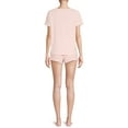 thumbnail image 5 of Grayson Social Women's and Women's Plus Short Sleeve T-Shirt and Shorts Sleep Set, 2-Piece, 5 of 5