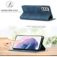 thumbnail image 6 of Case for Samsung Galaxy S22 Plus 5G, Vintage Classic Matte Leather Wallet Case Flip Notebook Style Cover with Magnetic Closure Kickstand Card Slots - Dark Blue, 6 of 8