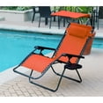 thumbnail image 1 of Jeco Chaise Zéro Gravité Surdimensionnée avec Pare-Soleil Orange, 1 of 2