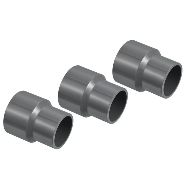 Unique Bargains Raccord Droit pour Tuyau de Réducteur en PVC 40x32mm, Gris 3 Pack