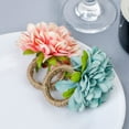 thumbnail image 2 of Nvzi-c Home Hotel Restaurant Desktop Decoration Napkin Ring, Simulated Flower Napkin Ring Square Napkin Buckle Linen Cloth Ring Napkin Ring -6 pieces (blue), 2 of 4