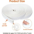 thumbnail image 4 of SUNMON 39.4 feet Long Weather Stripping for Door, Weatherproof Doors and Windows Seal Strip, Collision Avoidance Rubber Self-Adhesive, (39.4 ft/12m, White), 4 of 8