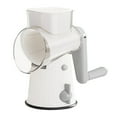 thumbnail image 5 of Vadktai Rotary Cheese Grater Shredder, Multifunction 5 in 1 Kitchen Manual Speed Round Mandolin Food Slicer Vegetable Shooter Potato Grinder for Nut, Carrot, Radish, Cucumber, White, 5 of 5