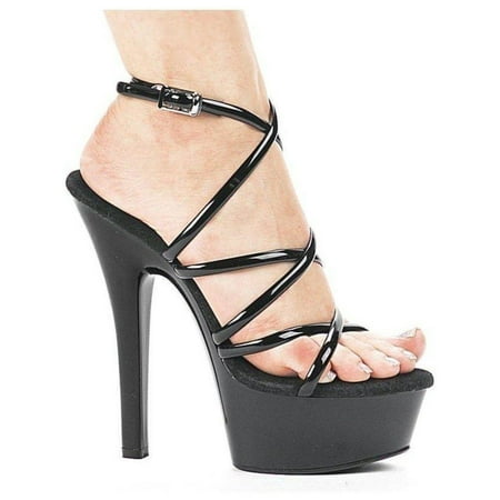 

Ellie Shoes Women E-601-Sophia 6 Heel Strappy Sandal with different color size 9 / Black