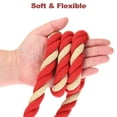 thumbnail image 5 of Uxcell Tug of War Rope 1 Inch x 50 Feet Natural Thick Cotton Rope Twisted Cotton Rope, Red Brown, 5 of 7