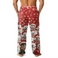 thumbnail image 4 of Hearthz Mens Fleece Pajama Bottoms Christmas Men's Pajama Bottoms Winter Warm Plush Fluffy Sleep Pants for Men with Pockets, 4 of 6