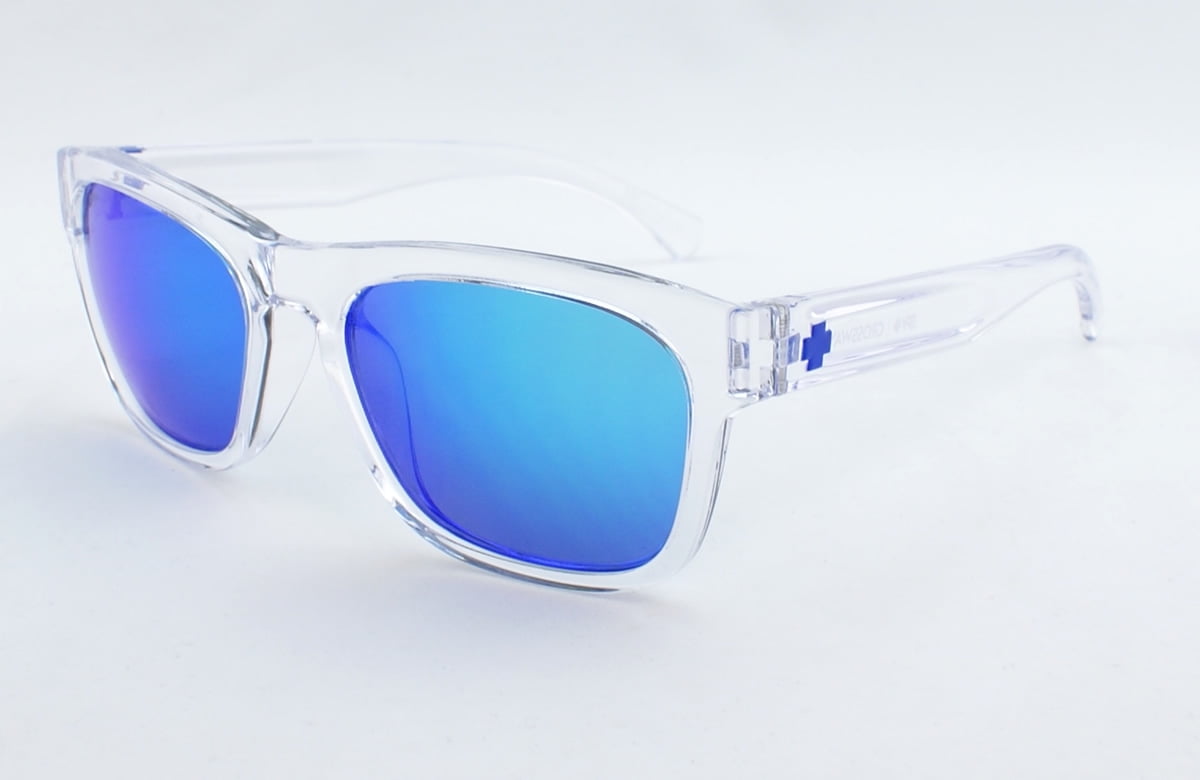 Spy Crossway Sunglasses 6700000000132 Trans Lt Blue/Gray w/Navy Spectra Mirror