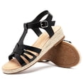 thumbnail image 2 of Ataiwee Women's Platform Wedge Heel Sandals - Open-Toe Ankle Strap with Adjustable Buckle Closure, lightweight Rubber Sole, Comfortable Insole, Casual Summer Strappy Sandals., 2 of 6