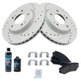 thumbnail image 2 of TRQ Front Ceramic Pad & Performance Coated Rotor Kit w/Chemicals BKA15495 Fits select: 2010 HYUNDAI ELANTRA TOURING, 2007-2009 HYUNDAI ELANTRA, 2 of 6