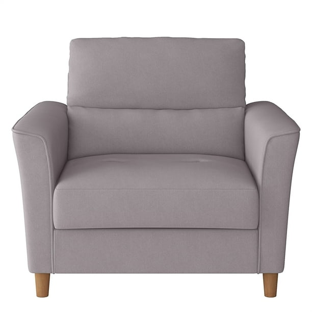 Corliving Georgia Light Gray Fabric Accent Chair And A Half Com Corliving Georgia Light Gray Fabric, Light Grey Chair And A Half