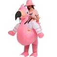 thumbnail image 3 of Disfraz inflable de flamenco rosa para Halloween, disfraz divertido para montar a caballo y abrazar fantasmas, 3 of 5