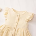 thumbnail image 6 of HCNTES Children Kids Baby Summer Princess Dress with Ruffle Sleeve Casual Party Dress for Toddler Little Big Kids 2T 3T 4T 5T 6T 7T(3-4 Years,F02-White), 6 of 9