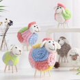 thumbnail image 5 of Mini felt sheep figurine, wool felt lamb toy, blue., 5 of 5