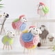 thumbnail image 5 of Mini felt sheep figurine, wool felt lamb toy, blue., 5 of 5