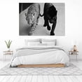 thumbnail image 6 of Mudket Black White Leopard & Black Panther Walking Canvas Wall Art, Modern Minimalist Art Work Print for Living Room Office Entryway Home Decor , Framed Ready to Hang - 12"L x 8"W, 6 of 9