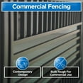 thumbnail image 4 of ALEKO Commercial 8 Panels Steel Fence Kit Berlin Style Curved Top Black, 4 of 10