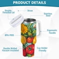 thumbnail image 2 of Yayeee 30oz Stainless Steel Tumbler with Straw and Handle Double-Wall Insulated Travel Water Bottle, Vibrant Tomatoes, 2 of 8