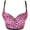 Pink Black, variant on Women's Bustier Crop Top Corset Top Push up Rhinestone Diamond Bra Club Party Vest with Detachable Straps