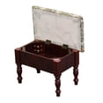 thumbnail image 2 of 10" Tall Wooden Foot Stool with Storage, Cherry finish, 2 of 3