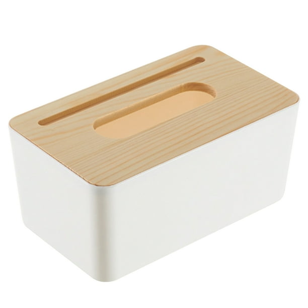 Aibecy Paper Towel Dispenser Wood Tissue Box Cover Holder Countertops