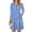 Blue Floral, variant on Fantaslook Long Sleeve Dresses for Women V Neck Casual Fall Dress Button Floral Midi Dresses with Pockets