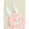 thumbnail image 6 of Suealasg Baby Boys Girl Easter Clothes Infant Hooded Romper Bodysuit Short Sleeve Crew Neck Bunny Print Jumpsuit Newborn Summer Playsuit 0-18 Months, 6 of 9