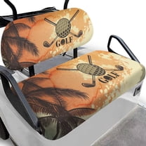 Psesaysky Hawaii Golf Palm Tree Universal Golf Cart Seat Covers Club Car Precedent Golf Cart Breathable Material Fit Like a Glove for Women Men, Easy to Install