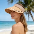 thumbnail image 2 of Women Sun Hat Packable, Adjustable Sun Protection Women Bucket Hat Summer Beach Hat Top Khaki M, 2 of 8
