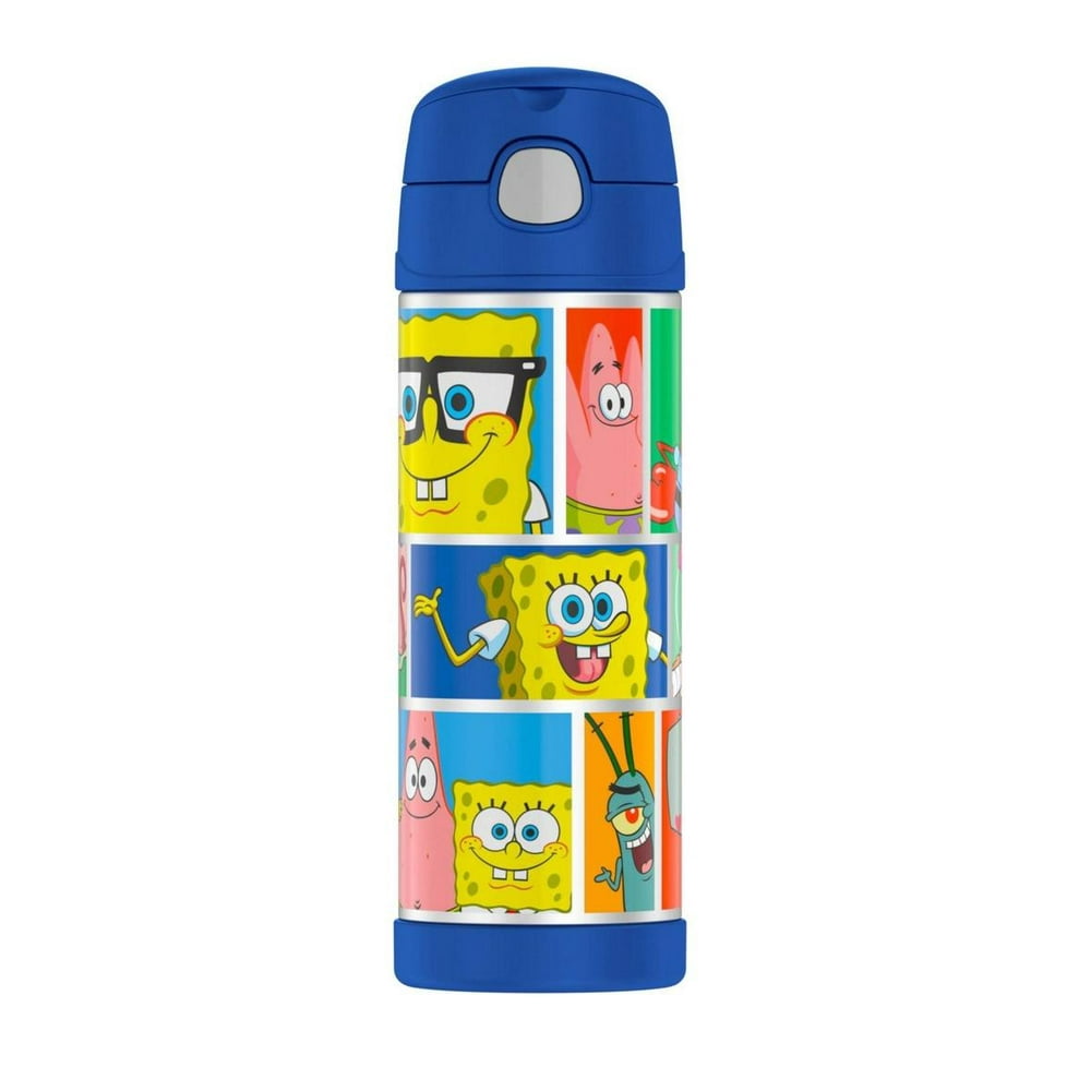 SpongeBob Thermos Vacuum Insulated FUNtainer Water Bottle Blue 16oz