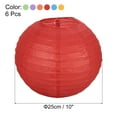 thumbnail image 2 of Uxcell 10 Inch Folding Hanging Wedding Home Party Paper Lanterns 6 Colors 6 Pack, 2 of 7