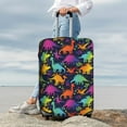 thumbnail image 7 of Susaid Colorful Dinosaur Print Elastic Washable Suitcase Cover with Hidden Zipper, Fits 18-32 Inch Luggage for Protection During Travel-Large, 7 of 7