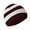 Maroon/ White, variant on Winter Collegiate Stripe Knit Beanie Football Team Fan Hat for Men & Women (Cardinal/ White)