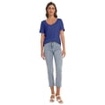 thumbnail image 6 of Womens Deep V Neck T Shirts Casual Short Sleeve Loose Fit Basic Fashion Tee, 6 of 6