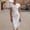 White, variant on NTACZA Womens Dresses Wedding Guest Dresses Formal Cowl Neck Bodycon Midi Ruched Waist Beige L