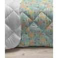 thumbnail image 3 of Abstract Down Alternative Comforter, Rhythmic Intertwined Triangles Modern Style Rhombus Arrangement Illustration, Microfiber Quilt for All Season, 5 Sizes, Multicolor, by Ambesonne, 3 of 3
