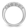 thumbnail image 2 of 14k White Gold 5 Stone Round Diamond Wedding Band Anniversary Ring 1.47 Ct., 2 of 7
