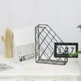thumbnail image 3 of Metal Desktop Office Study Room Books Storage Rack Bookshelf Holder Organizer, 3 of 10