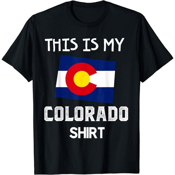 Colorado State Flag Graphic Pride Unisex Cotton Short Sleeve Souvenir T-Shirt