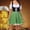 Green, variant on Womens Bavarian Dirndl Dress, Short Sleeve Traditional Oktoberfest Party Gown Red XL