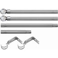 thumbnail image 5 of LCOKEIY Curtain Rod for Windows 28-62", 0.6in Single Curtain Rods for Bedroom, Door, Windows, Decorative Drapery Rod with Acrylic Diamond Finial, Silver, 5 of 6