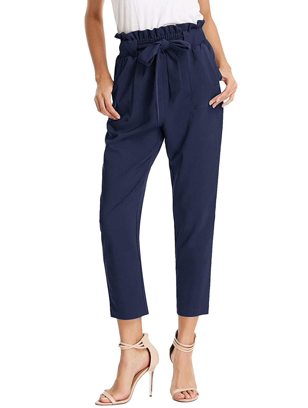 paper bag slim pants