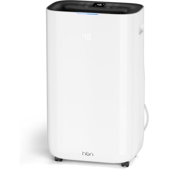 HBN 4500 Sq.Ft Dehumidifier for Basement and Large Rooms Max 80 Pint/Day Dehumidifiers with Drain Hose Smart Humidity Control 1.71Gallon Water Tank 24h Timer for Home, Bedroom, RV, Bathroom