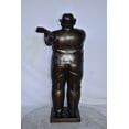 thumbnail image 6 of Nifao Man Playing Guitar Fernando Botero Style Bronze Statue – Bronze Statue, Home Decor, 14"L x 11"W x 30"H, 6 of 9