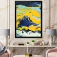 thumbnail image 3 of Designart 'Abstract Marble Composition In Blue and Yellow I' Modern Framed Art Print, 3 of 4